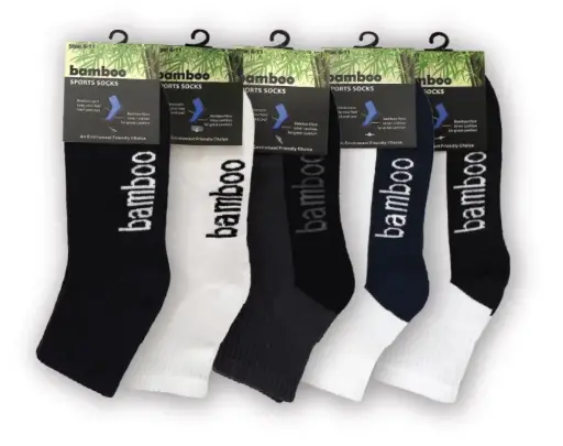 [9318557705950] Bamboo Socks (6-11, Tennis 3 Quarter)
