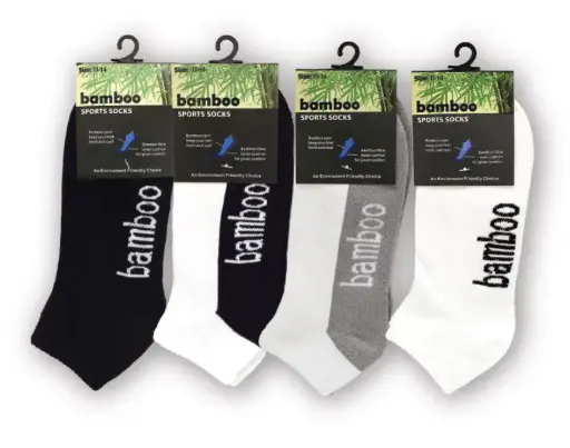 [9318557706223] Bamboo Socks (11-14, Ankles Sport)