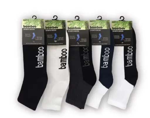 [9318557706193] Bamboo Socks (11-14, Tennis 3 Quarter)