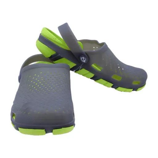 [bek8260087712gb] Bekro Thongs Model 826 Reef Walkers (Green and Grey, 44)