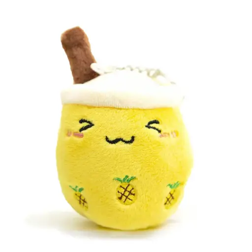[9340457032294] Mini Mates Bubble Tea Keyrings Plush | 11cm (Yellow)
