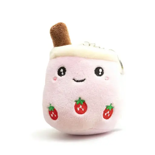 [9340457032317] Mini Mates Bubble Tea Keyrings Plush | 11cm (Pink)