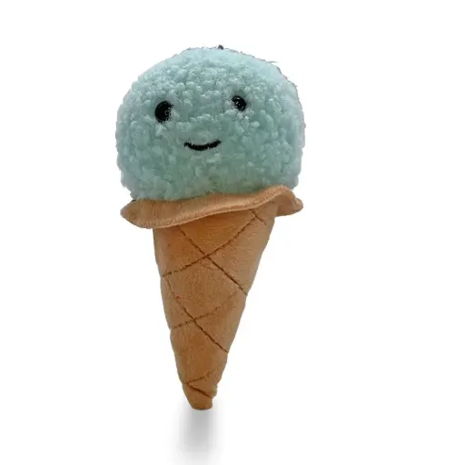 [9340457031280] Mini Mates Ice Cream Keyrings Plush |  14cm (Blue)