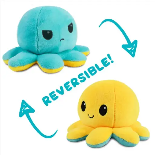 [9340457033291] Mini Mates Jellyfish Medium Plush | 19cm| Mini Mates (Yellow/Blue)