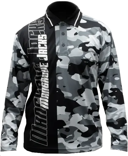 Mangrove Jacks Fishing Shirt  (Camo Black, Mangrove Jack)