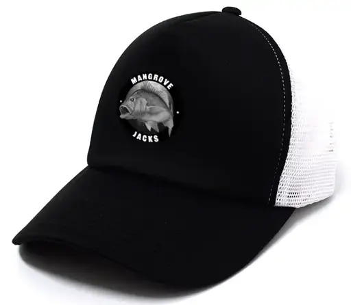 [9337217020325] Mangrove Jacks Trucker Cap Logo OSFA (Black/White)