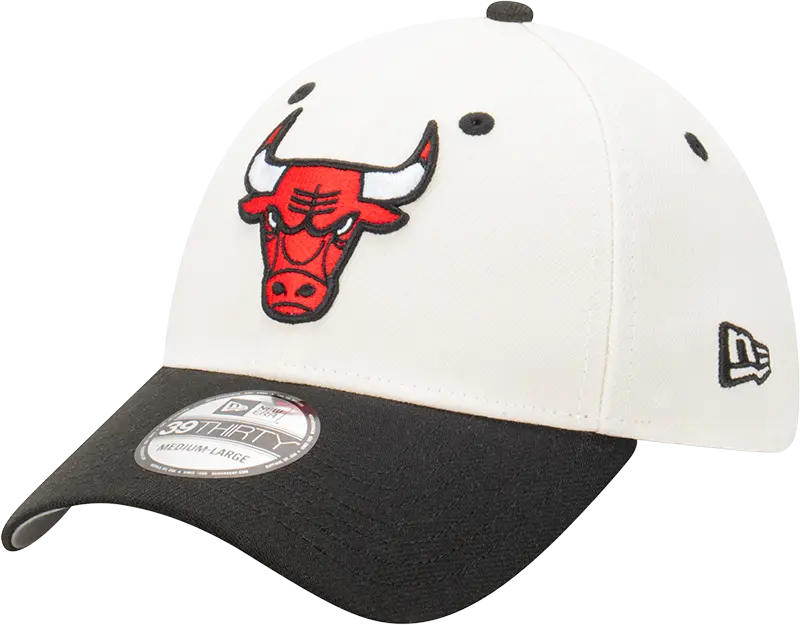 New Era Chicago Bulls 39Thirty 2-Tone Chrome White OTC