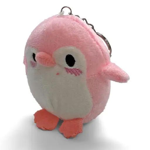 [9340457031235] Mini Mates Penguin Keyrings Plush | 10cm (Pink)