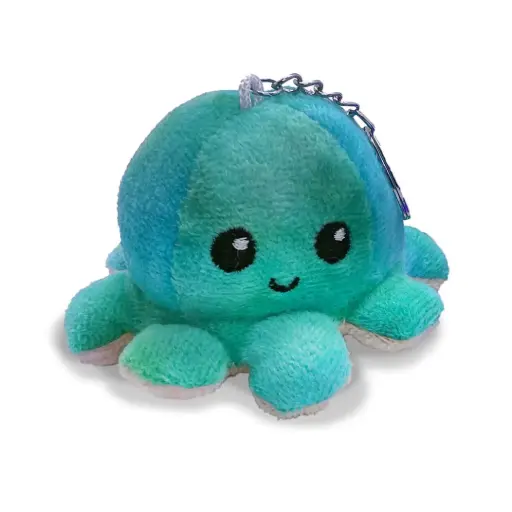 [9340457031259] Mini Mates Reversible Jellyfish Keyrings Plush | 9cm (Blue/Purple)