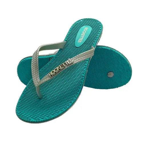 [9340457003973] Rockette's Platinum Weave (Aqua/Silver, 06)