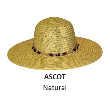 [9340457004871] Rocko's Straw Hat Premium Range (Natural, Ascot)