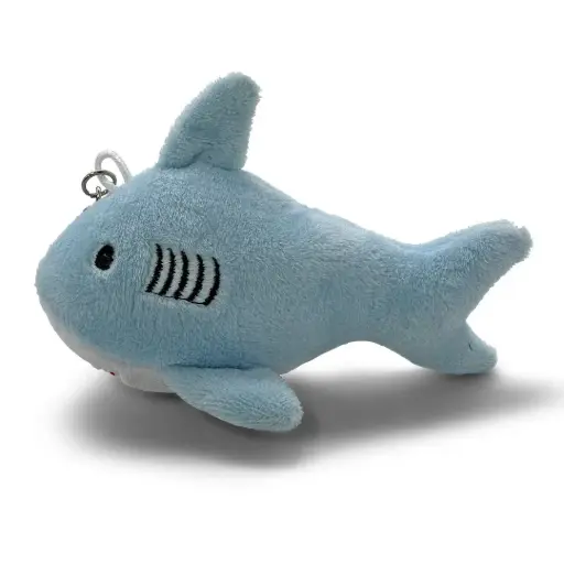 [9340457031198] Mini Mates Shark Keyrings Plush | 12cm (Blue)