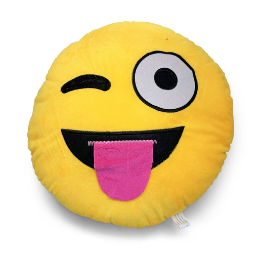 [9340457032898] Mini Mates Cheeky Tongue Emoji Plush Pillow | 39.5cm