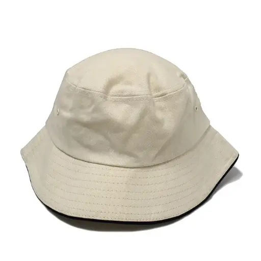 [9337217007937] Urban Zoo AH678 Microfibre Bucket Trim Hat  (Natural/Navy, L/XL)