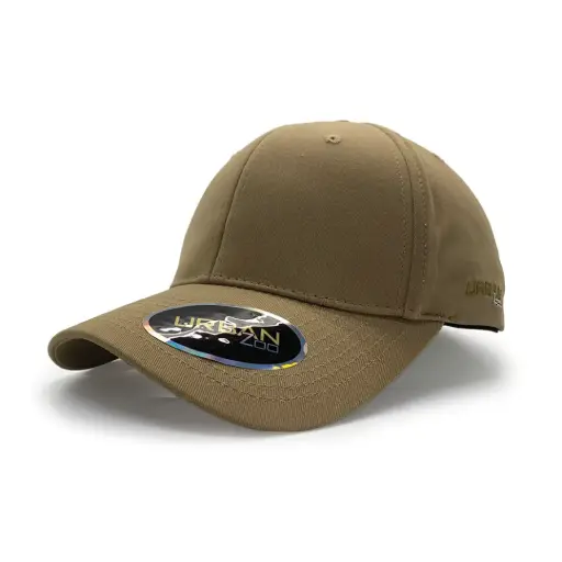 [9358517018041] Urban Zoo Brooklyn 101 6 Panel Fitted Cap  (Khaki, L/XL)