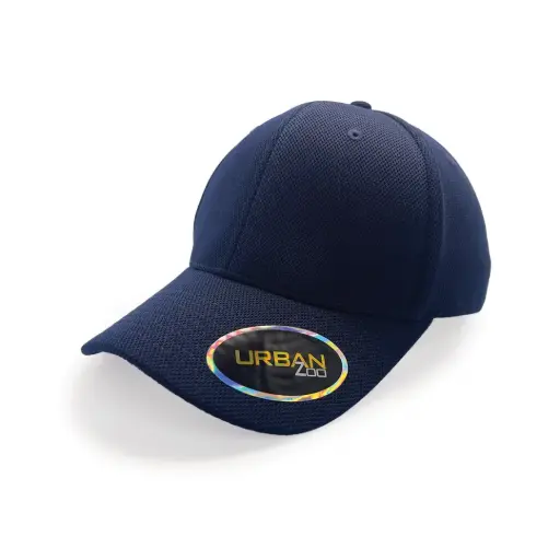 [9358517018379] Urban Zoo Flushing 108 Sports 6 Panel Fitted  (Navy, S/M)