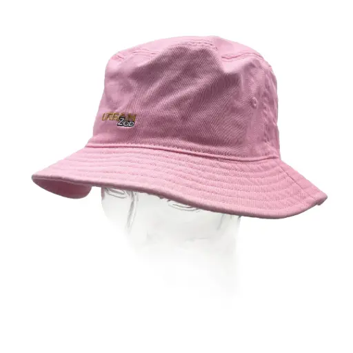 [9358517028378] Urban Zoo Queens 201 Cotton Twill Bucket Hat  (Pink, S/M)