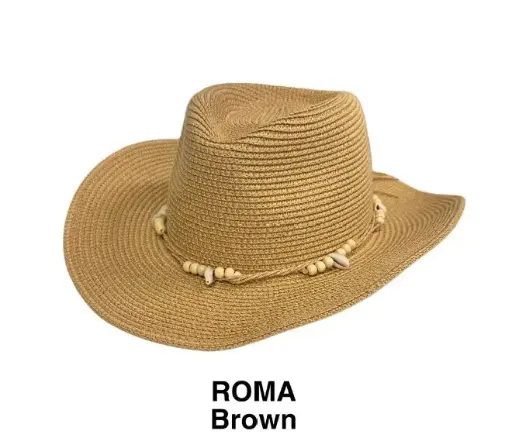 [9340457031877] Rocko's Straw Hat Essential Range  (Brown, Roma)