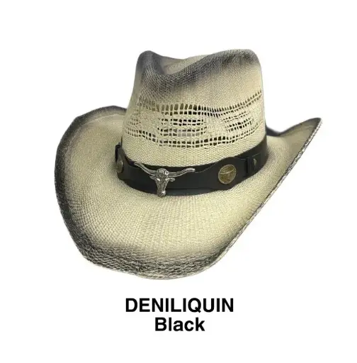 [9340457031860] Rocko's Straw Hat Platinum Range (Black, Deniliquin)