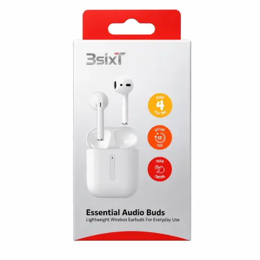 [9318018162940] 3SIXT Essential Buds | White