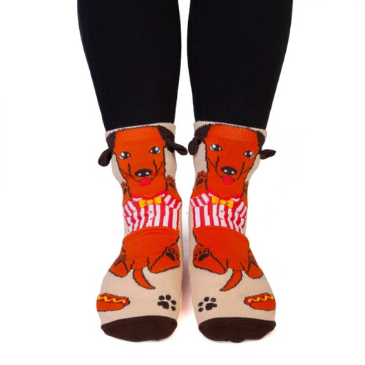 [9318051138230] Feet Speak Dachshund Socks