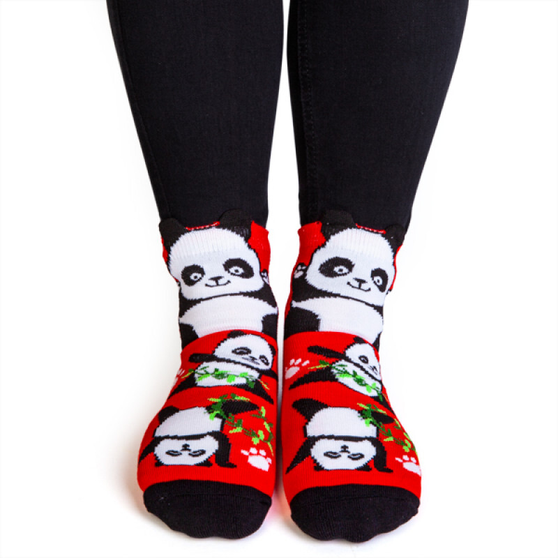 Feet Speak Festive Panda Socks