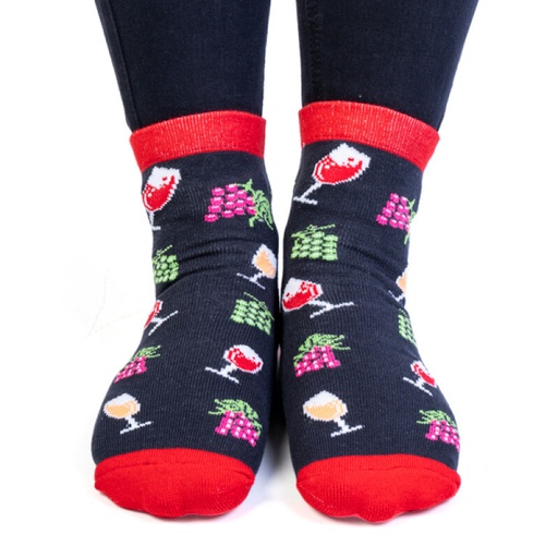 [9337217020264] Feet Speak Wine Socks