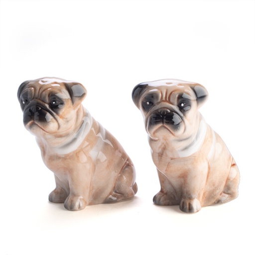 [9318051125643] Flavour Mates Pug Salt & Pepper Set