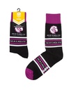 Foot-ies NRL Manly Sea Eagles Organic Cotton Socks Stripes Black/Maroon/White Size 8 to 13