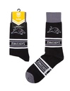 Foot-ies NRL Penrith Panthers Organic Cotton Socks Stripes Black/Grey/White Size 8 to 13