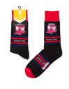 Foot-ies NRL Sydney Roosters Organic Cotton Socks Stripes Black/Red/Blue Size 8 to 13