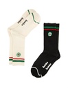 Foot-ies Victoria Bitter 2 Pack Sneaker Socks VB Logo Black & Cream Size 8 to 13