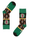 Foot-ies Victoria Bitter Organic Cotton Socks Green/Red Stripes Size 8 to 13