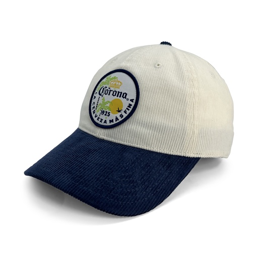 [9358517029405] Gilroy Co. Corona Ball Park Patch Cord White/Navy OSFM