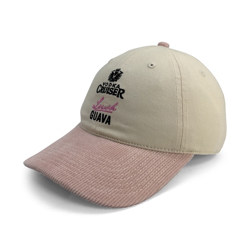 [9358517029443] Gilroy Co. Vodka Cruiser Ball Park Lush Two-Tone Cord Ivory/Light Pink OSFM