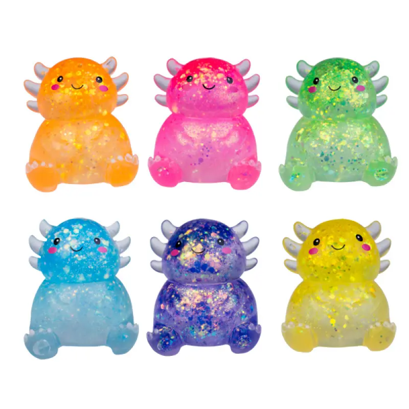 Smoosho's Squishy Glitter Axolotl