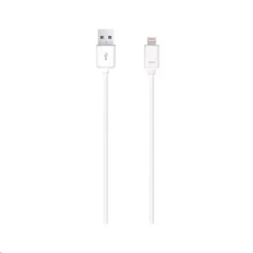 [9318018107552] 3SIXT Charge & Sync Cable with Lightning Connector | White | 1m