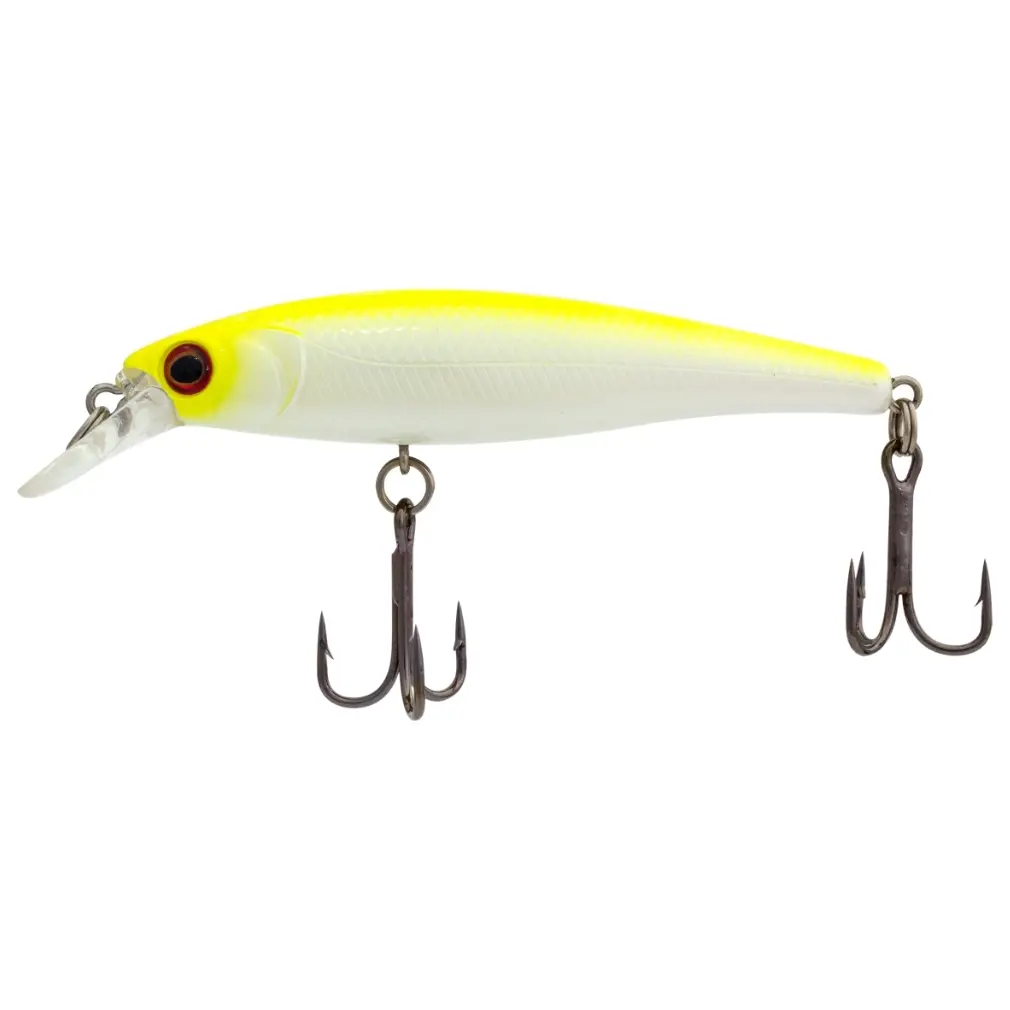 FishArt Jerkin' Shad Suspending Fishing Lure | 83mm 10g | Yellow Pearl