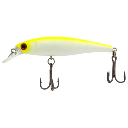 [8887113478436] FishArt Jerkin' Shad Suspending Fishing Lure | 83mm 10g | Yellow Pearl
