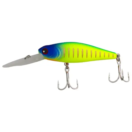 [8887113478962] FishArt Magnus Floating Minnow Fishing Lure | 75mm 10g | Striped Parrot