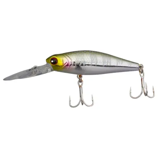 [8887113478894] FishArt Magnus Floating Minnow Fishing Lure | 75mm 10g | Yellow Cheek