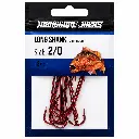 Mangrove Jacks Long Shank Hook Red | Size 2/0 | 12 Pack