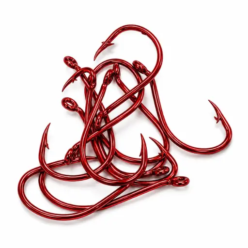 [9337217022169] Mangrove Jacks Suicide Hook Red | Size 2/0 | 10 Pack