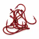 Mangrove Jacks Suicide Hook Red | Size 5/0 | 7 Pack
