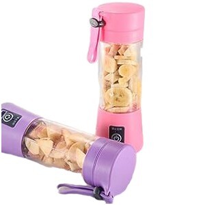 Juice Blender - 6 Blades, 380ml,USB Rechargeable 