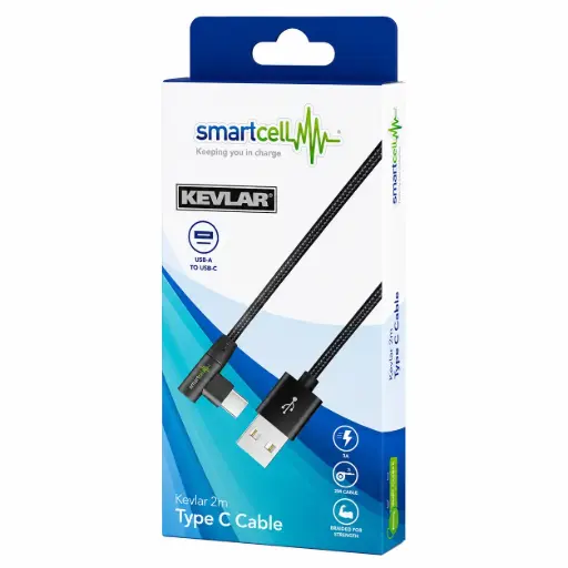 [9337217009689] Smartcell Kevlar Type C Cable | 2m