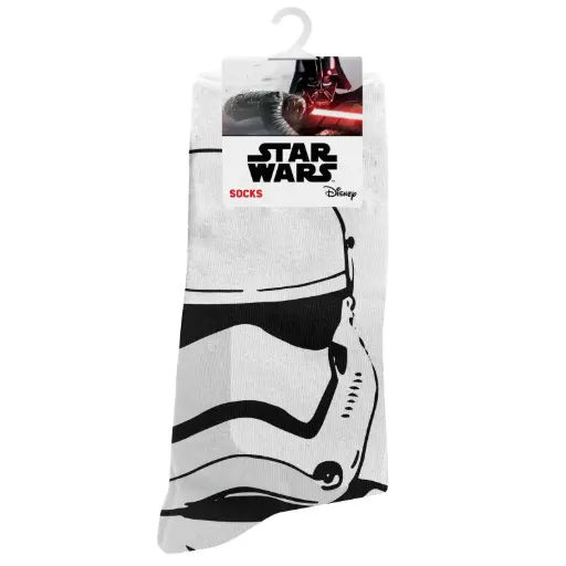 [9314783673360] Licensed Socks Star Wars Storm Trooper Black & White