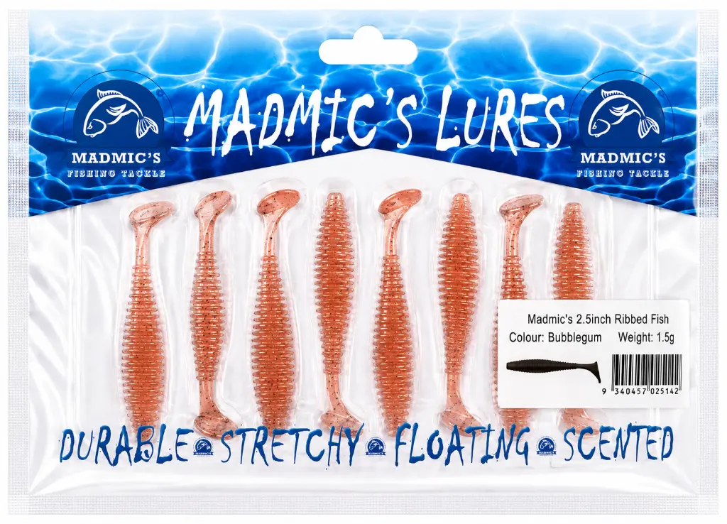 Madmic's 2.5in Ribbedfish | Bubblegum | 8 Pack
