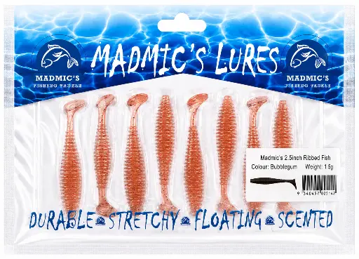 [9340457025142] Madmic's 2.5in Ribbedfish | Bubblegum | 8 Pack