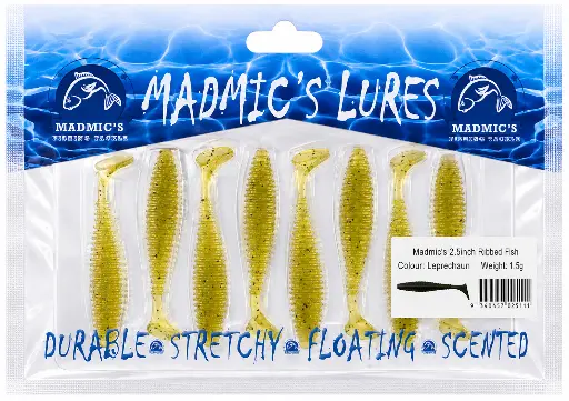 [9340457025128] Madmic's 2.5in Ribbedfish | Leprechaun | 8 Pack